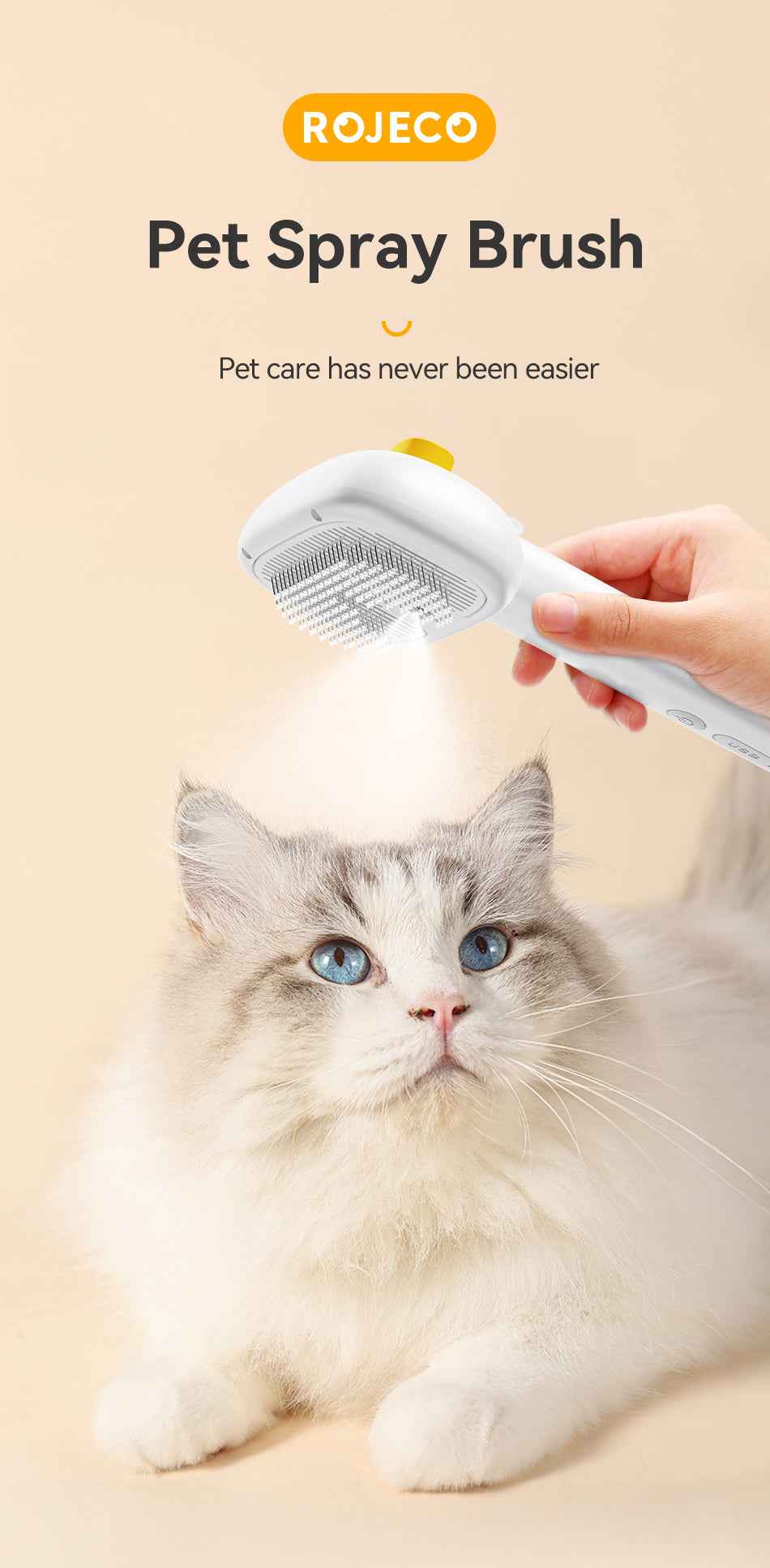 ROJECO Pet Spray Brush