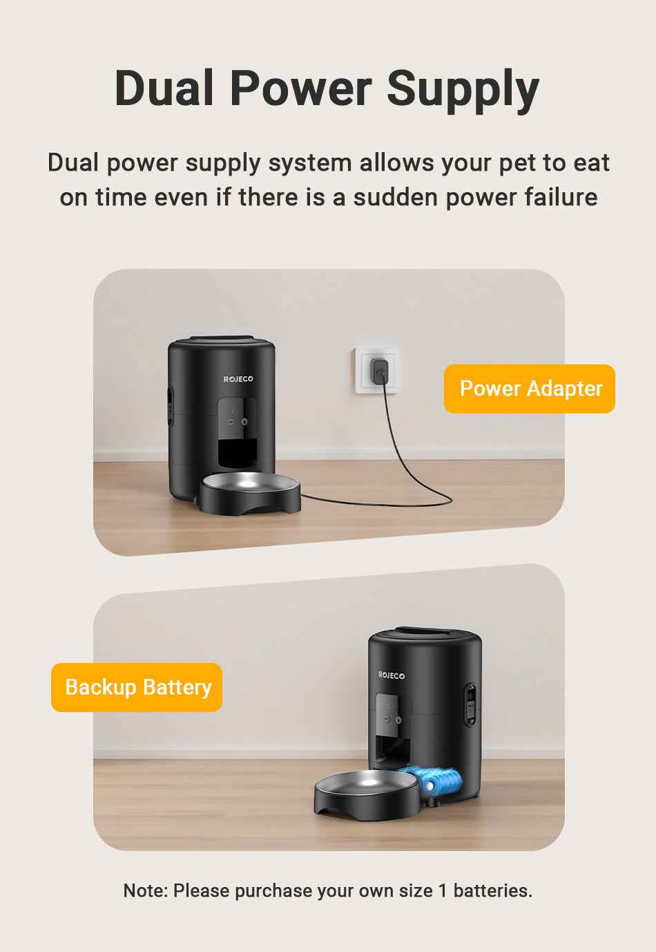 ROJECO 2L Smart Pet Feeder