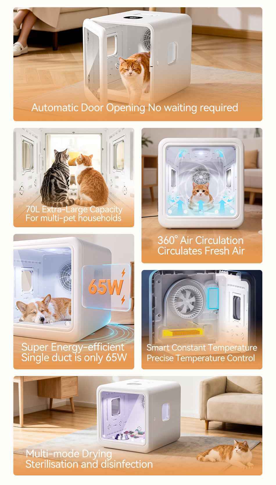 ROJECO Smart Pet Dryer Box
