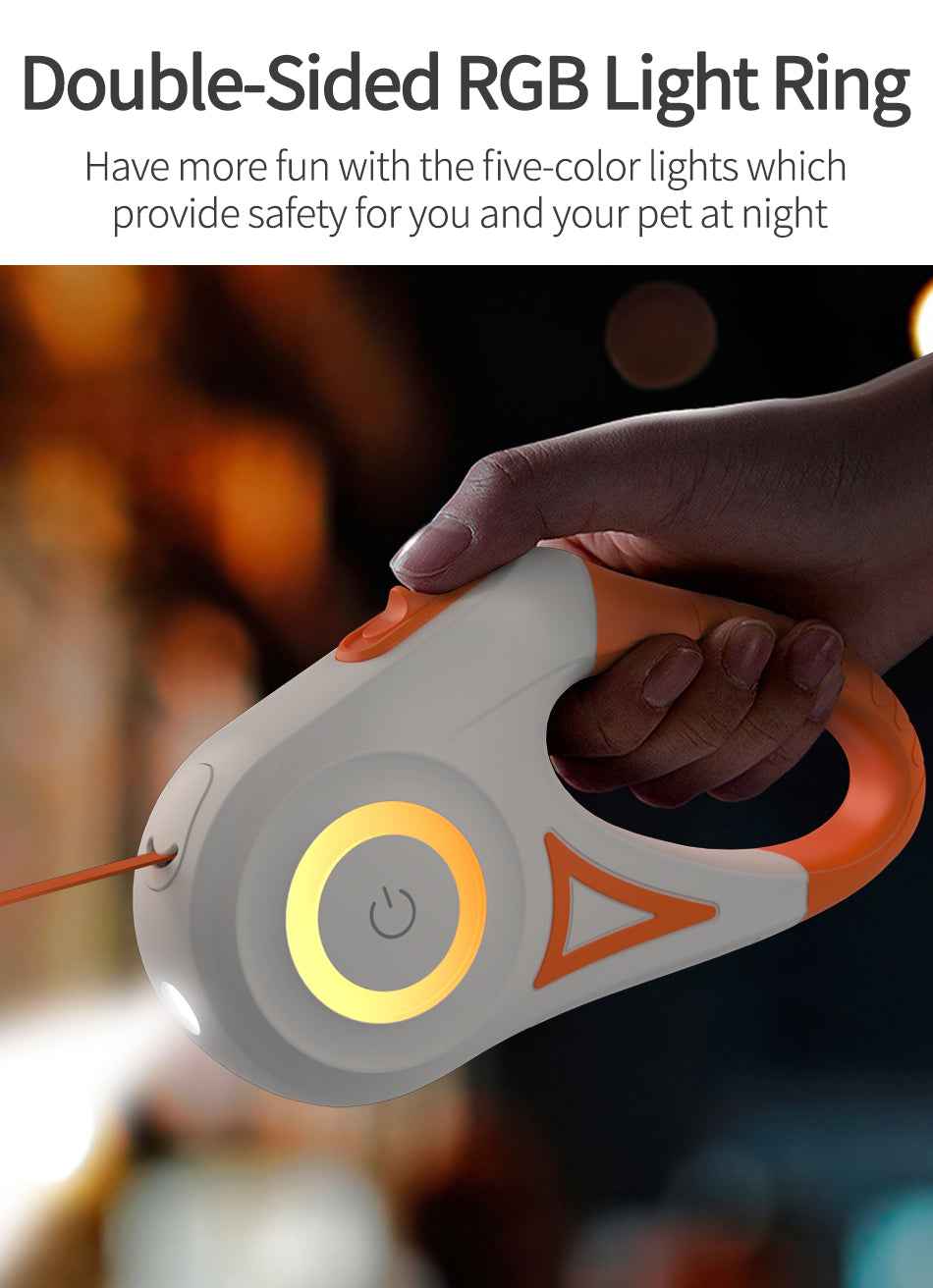 ROJECO 5M LED Retractable Dog Leash