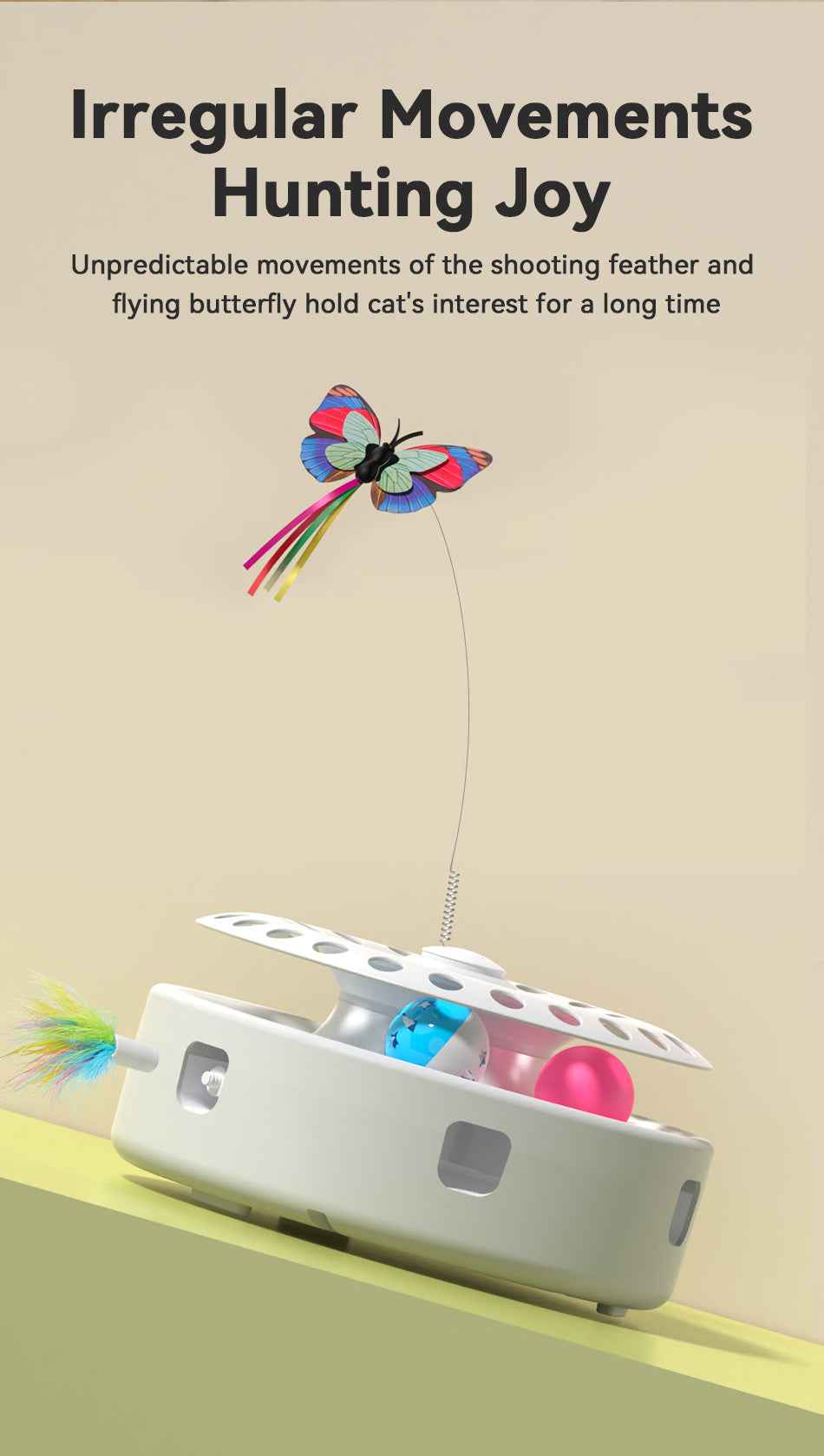 ROJECO TY823 3‑in‑1 Smart Pet Toy