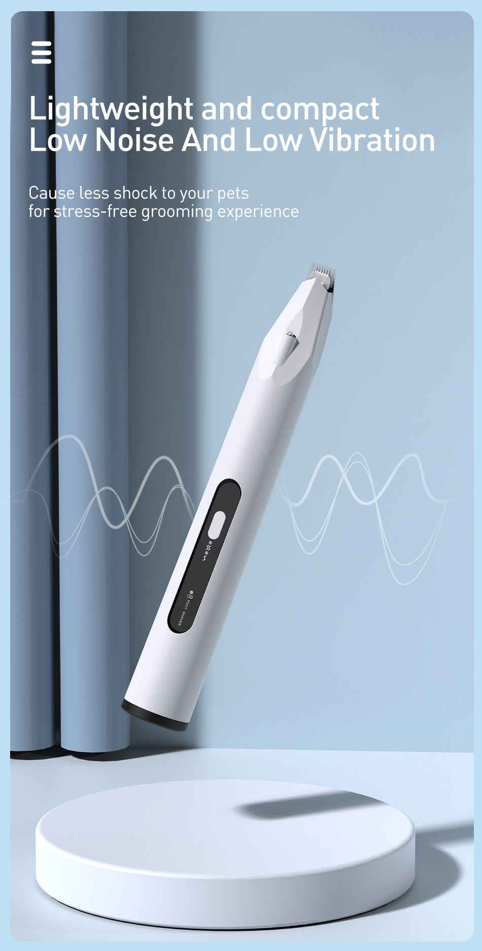ROJECO 3-in-1 Pet Foot Hair Trimmer