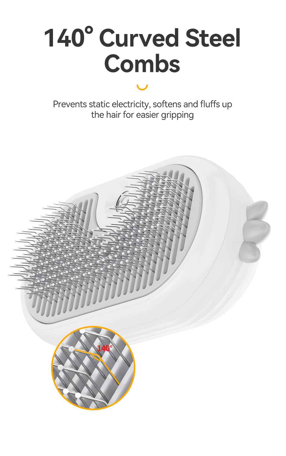 ROJECO Chick Pet Spray Hair Comb