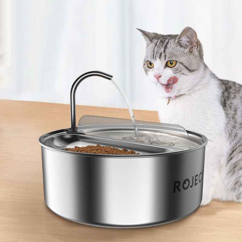ROJECO 2‑in‑1 Pet Feeder & Fountain