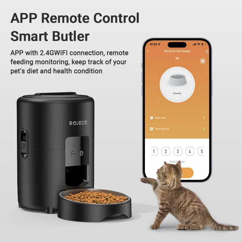 ROJECO Smart 2L WiFi Pet Feeder