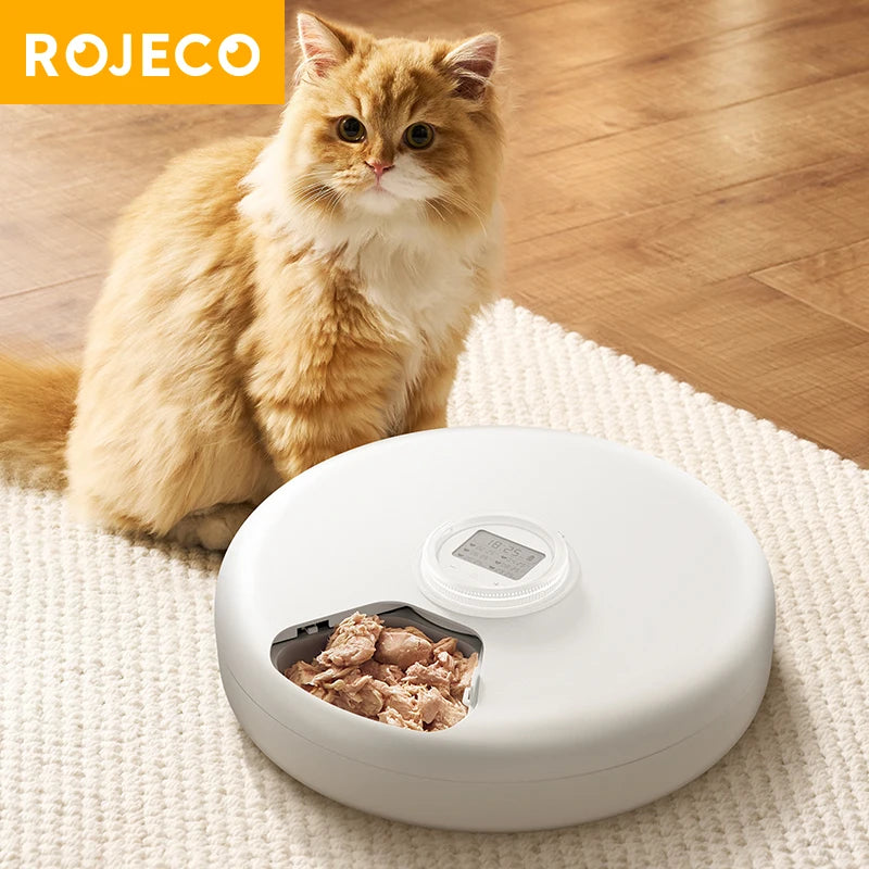 ROJECO Automatic Pet Feeder for Wet & Dry Food