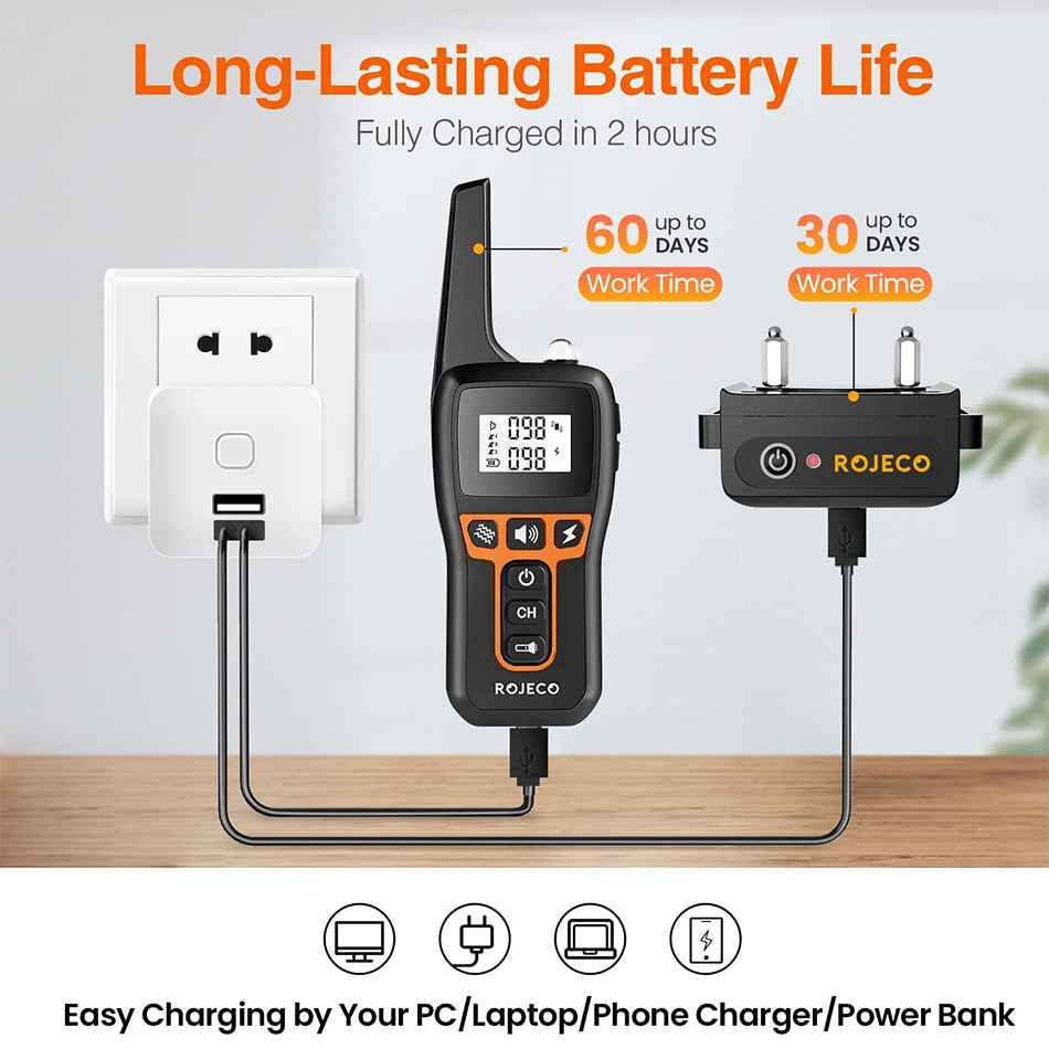 ROJECO PD529 1000m Dog Training Collar