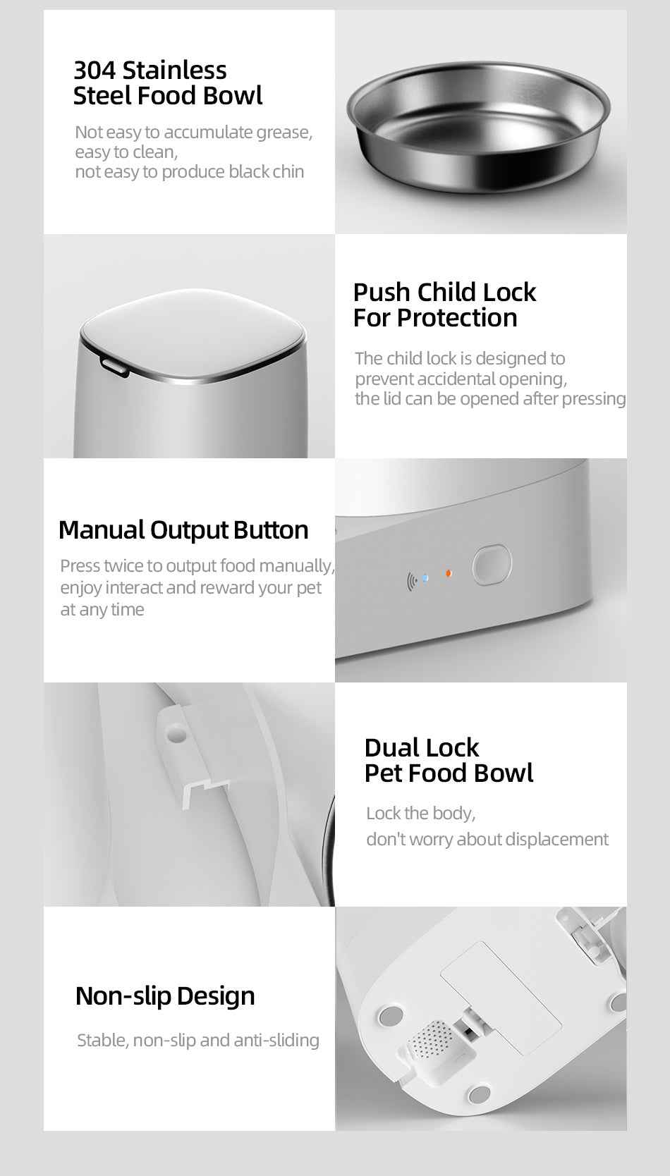 ROJECO 4L Smart Pet Feeder