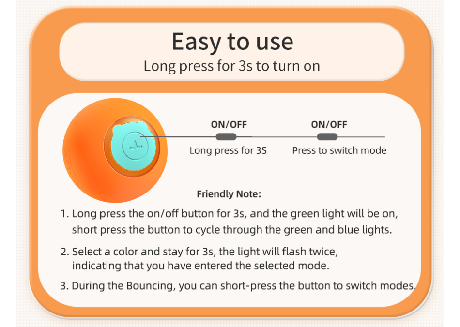 ROJECO Smart Bouncing Cat Ball