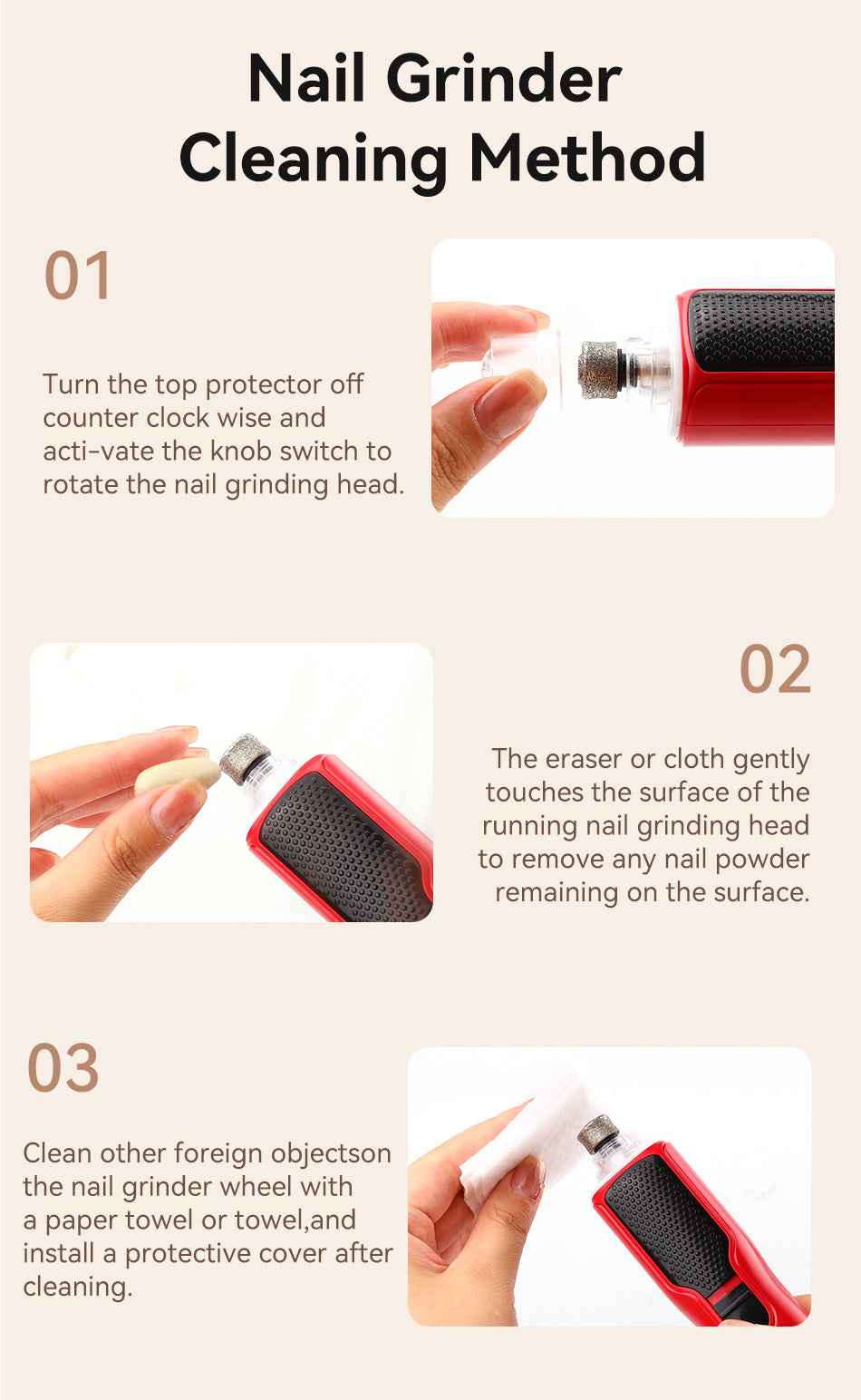 ROJECO Cyclone Pet Nail Grinder
