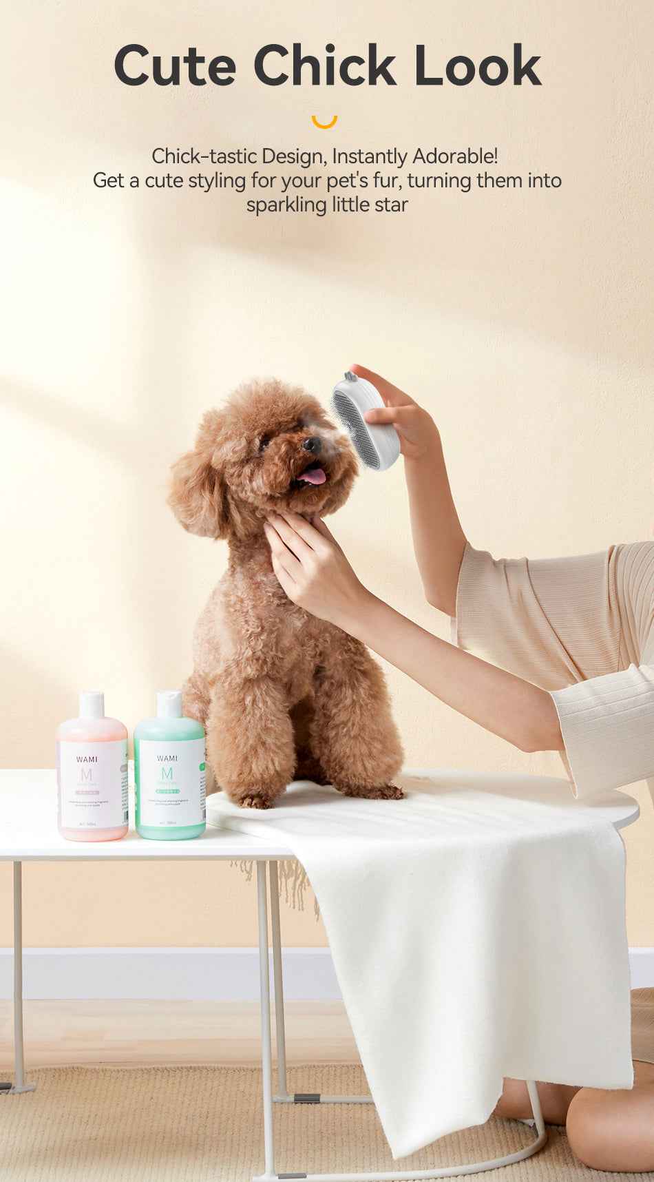 ROJECO Chick Pet Spray Hair Comb