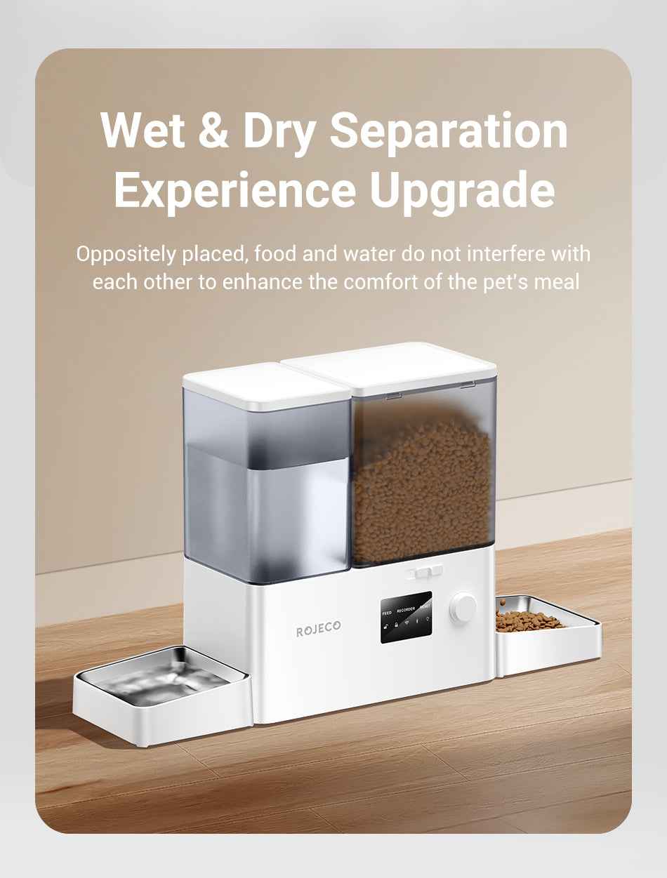 ROJECO 2‑in‑1 Feeder & Fountain