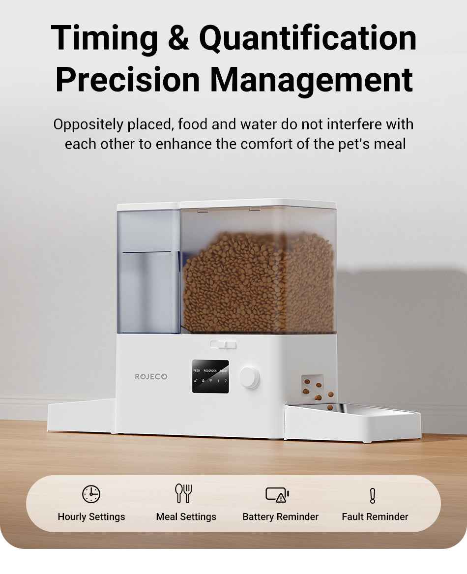 ROJECO 2‑in‑1 Feeder & Fountain