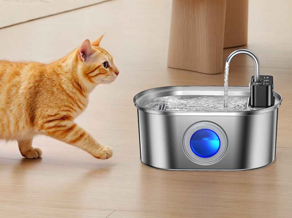 ROJECO 3.2L Wireless Stainless Steel Fountain
