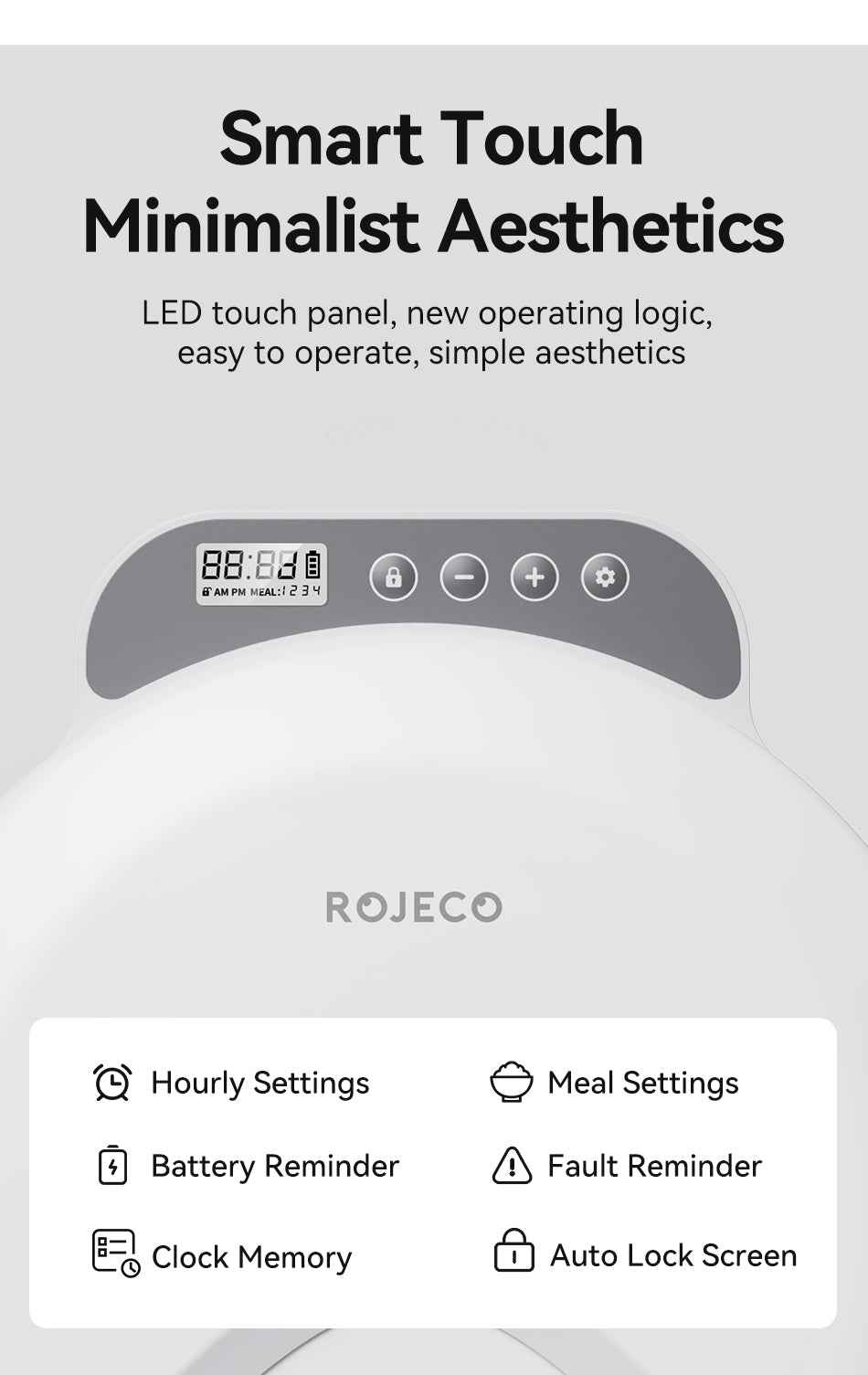 ROJECO F26 4‑Meal Cat Feeder