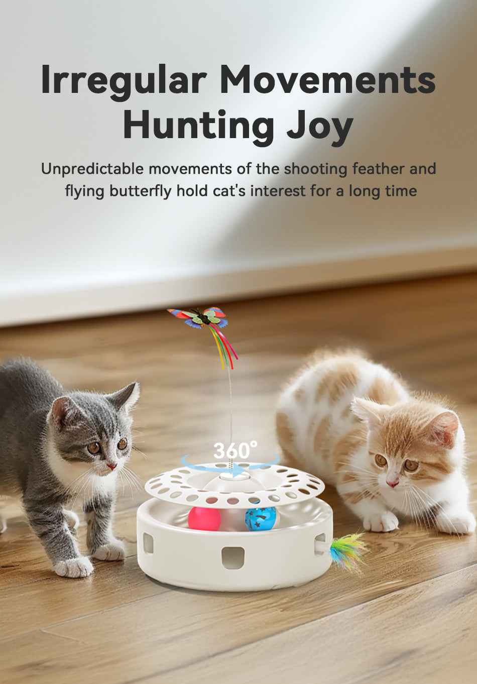 ROJECO TY823 3‑in‑1 Smart Pet Toy