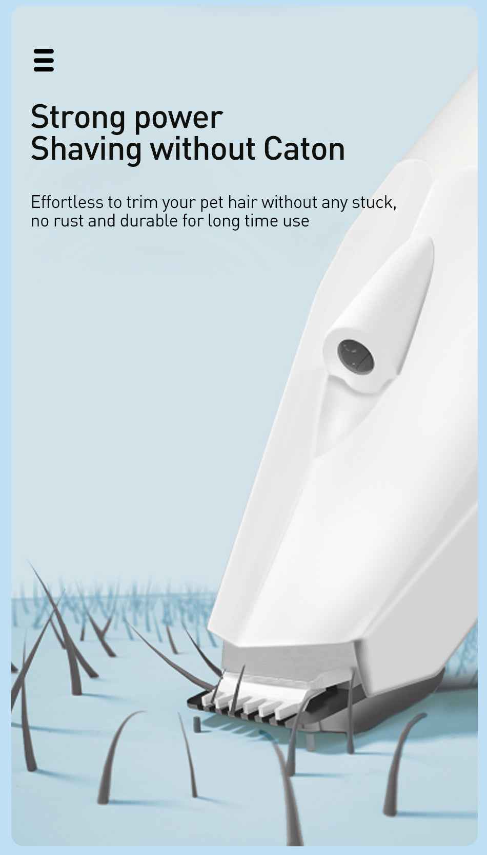 ROJECO 3-in-1 Pet Foot Hair Trimmer