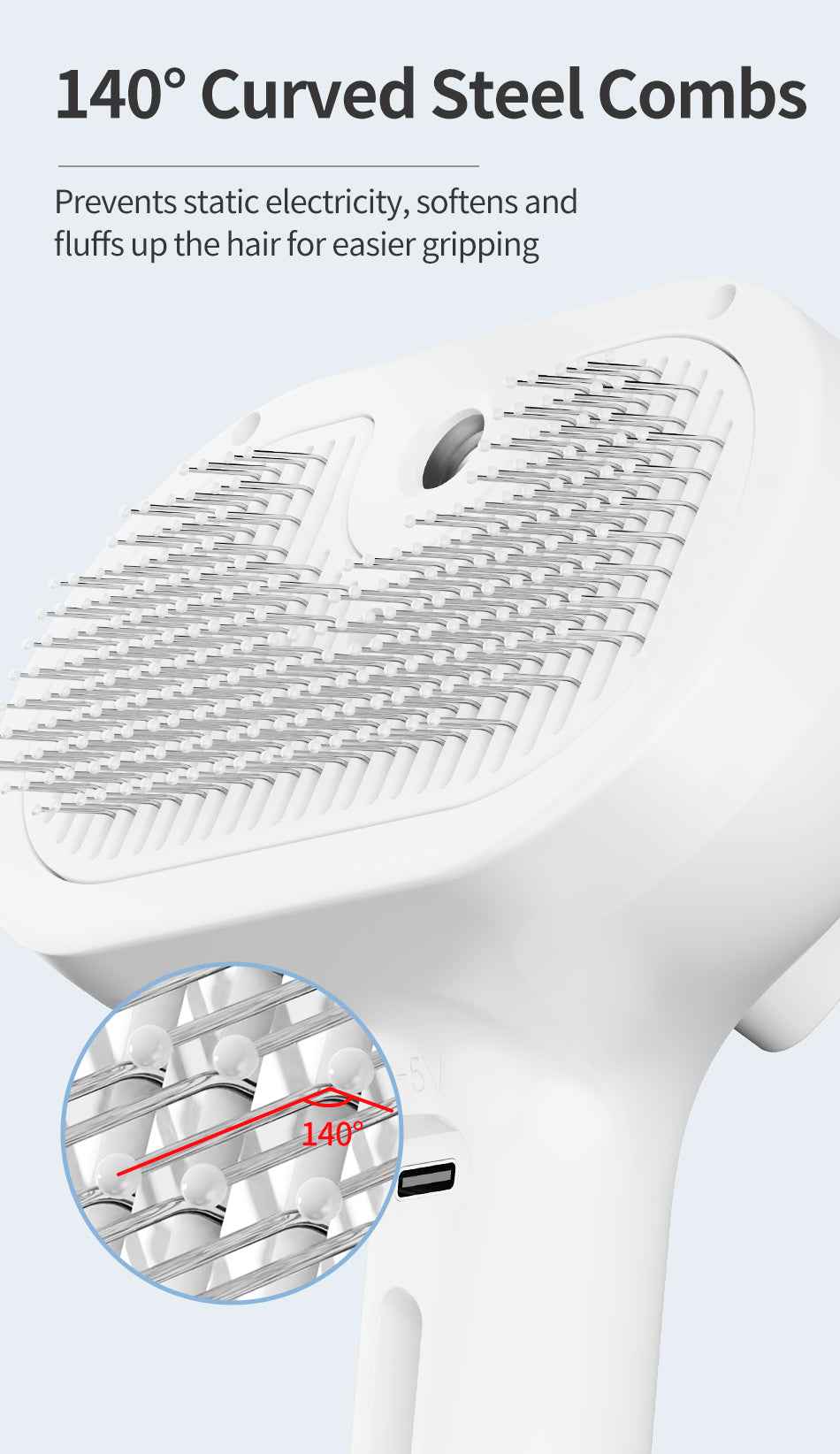 ROJECO Pet Spray Hair Comb