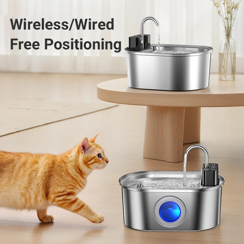 ROJECO Stainless Steel Wireless Water Fountain