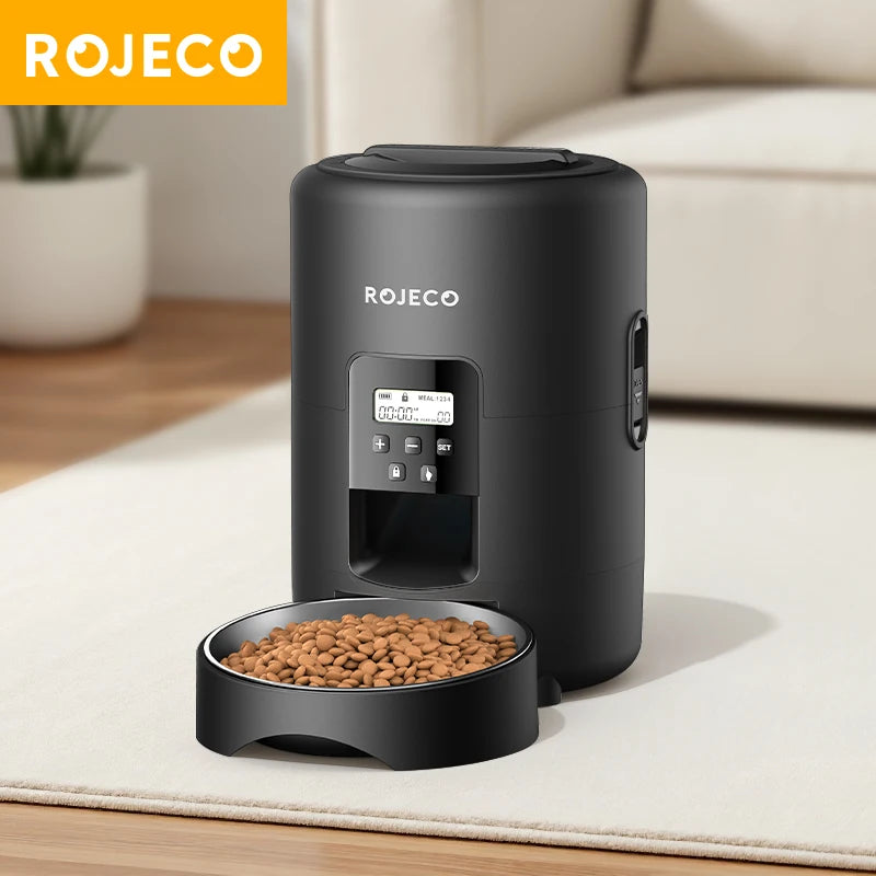 ROJECO 2L Button Automatic Pet Feeder